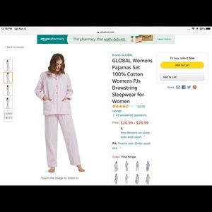 Women’s pajama set 100% cotton